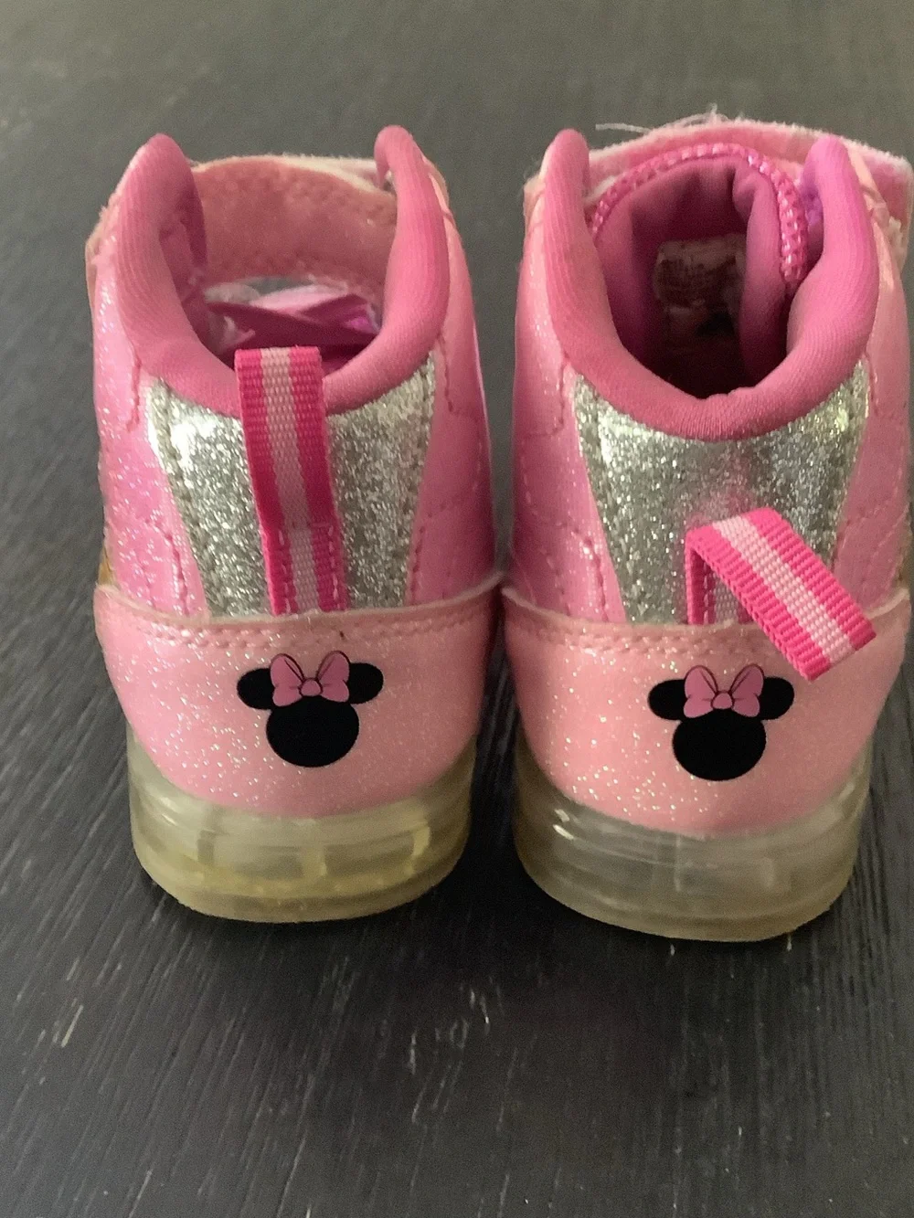 Disney Pink Minnie Mouse Light-Up High-Top Sneakers for Kids